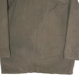 CHEROKEE Mens Green Cotton Jacket L Button Plain Casual Classic Three Pocket