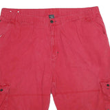 COOGI Mens Red Cargo Shorts 4XL W50 Cotton Relaxed Fit Casual Summer