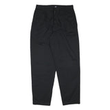 DOCKERS Mens Cotton Blend Black Relaxed Straight Trousers W31 L31 Stylish