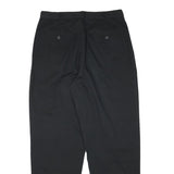 DOCKERS Mens Cotton Blend Black Relaxed Straight Trousers W31 L31 Stylish