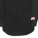 WINNERS CIRCLE Mens Black Stewart Logo Shirt L Button Front Long Sleeve