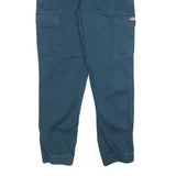 DICKIES Mens Blue Slim Cargo Trousers W29 L28 Cotton Blend Zip Pocket Style