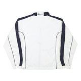 PUMA Womens White & Black Polyester Blend Zip Jacket UK 16 Plain Sporty Casual