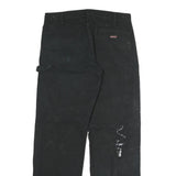 DICKIES Mens Black Regular Fit Straight Denim Jeans W34 L32 Workwear Zip Closure