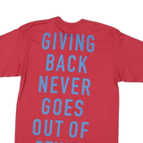 LEVI'S Mens Red Graphic T-Shirt M Short Sleeve Crew Neck Volunteer Design