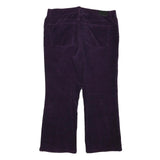 CHAPS Womens Relaxed Purple Corduroy Trousers W37 L27 Casual Zip Closure