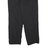 CALVIN KLEIN Mens Cotton Blend Black Relaxed Straight Trousers W34 L29 Smart