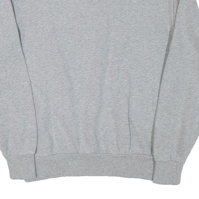 ELLESSE Mens Grey Cotton Blend Crew Neck Sweatshirt M Logo Print Pullover