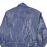 GALLERY Womens Blue Jacket M Polyester Blend Plain Zip Lightweight Casual