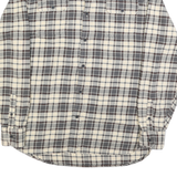 JACHS Mens Cream & Grey Check Shirt L Cotton Blend Casual Long Sleeve Button