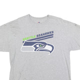 MAJESTIC Mens Grey Seattle Seahawks Graphic T-Shirt L Short Sleeve Round Neck