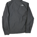 THE NORTH FACE Mens Grey Zip Hooded Jacket L Polyester Blend Plain Lightweight