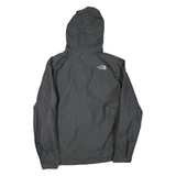 THE NORTH FACE Mens Grey Zip Hooded Jacket L Polyester Blend Plain Lightweight