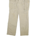 CARHARTT Mens Cotton Blend Beige Relaxed Fit Straight Trousers W36 L31 Workwear