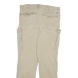CARHARTT Mens Cotton Blend Beige Relaxed Fit Straight Trousers W36 L31 Workwear