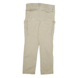 CARHARTT Mens Cotton Blend Beige Relaxed Fit Straight Trousers W36 L31 Workwear