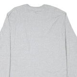 CARHARTT Mens Grey XL Long Sleeve Crew Neck Logo Workwear Cotton Blend T-Shirt