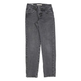 LEVI'S Womens Regular Fit Grey Denim Jeans W23 L31 Cotton Blend Zip Classic