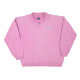 WEK THE WORLD Mens Pink Polo Collar XL Cotton Blend Sweatshirt Casual
