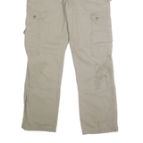 CARHARTT Mens Cotton Beige Relaxed Cargo Trousers W30 L30 Durable Workwear