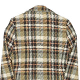 CONTE OF FLORENCE Womens Beige & Brown Check Jacket XXS Wool Blend Button