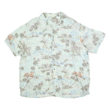 BATICK BAY Mens Blue Hawaiian Shirt 2XL Cotton Lightweight Summer Casual