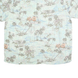 BATICK BAY Mens Blue Hawaiian Shirt 2XL Cotton Lightweight Summer Casual