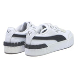 PUMA Carina Womens Low Top Trainers Leather White Black UK 6.5 Casual