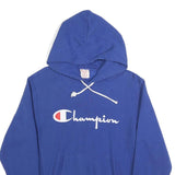 CHAMPION REVERSE WEAVE Womens Blue Pullover Hoodie L Cotton Blend Casual