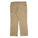 DICKIES Mens Regular Fit Beige Denim Jeans W36 L30 Workwear Utility Style