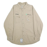 CARHARTT Mens Beige Work Shirt XL Cotton Blend Button-Down Long Sleeve Utility