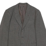 GIORGIO ARMANI Mens Grey Wool Blend Blazer Jacket XL Woven Classic Button