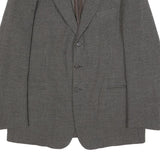 GIORGIO ARMANI Mens Grey Wool Blend Blazer Jacket XL Woven Classic Button