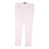 LEVI'S Womens Cotton Blend Pink Slim Skinny Trousers W34 L31 Stylish Fit Zip
