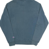 CHAMPION Mens Blue Pullover Hoodie S Cotton Blend Casual Sportswear