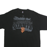 MAJESTIC Mens Black San Francisco Giants Graphic T-Shirt 2XL Short Sleeve Crew