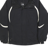 THE NORTH FACE Womens Black & White Outdoor Jacket L Polyester Blend Zip Hooded