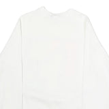 TEEJAYS Mens White Pullover M Cotton Blend Crew Neck Sweatshirt Colourblock Maui