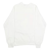 TEEJAYS Mens White Pullover M Cotton Blend Crew Neck Sweatshirt Colourblock Maui