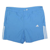 ADIDAS Mens Shorts Blue XL W44 Polyester Sports Casual Elastic Waistband