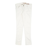 CONVERSE Womens White Slim Slim Fit Denim Jeans Zip W30 L33 Classic Style
