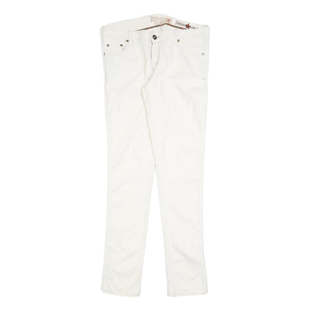 CONVERSE Womens White Slim Slim Fit Denim Jeans Zip W30 L33 Classic Style