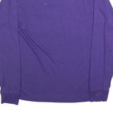 JERZEES Mens Purple & Light Grey Paoli Tennis Graphic Long Sleeve Crew Neck
