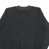 IOU Womens Black Fashion Network Crew Neck S Cotton Graphic Print Sweatshirt