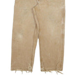 CARHARTT Mens Regular Fit Beige Denim Jeans W32 L26 Workwear Zip Closure