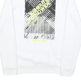 CLOCKHOUSE Mens White Shibuya Worldwide Graphic Crew Neck XS Cotton Sweatshirt
