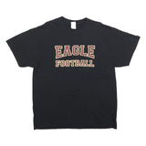 PORT & COMPANY Mens Black Eagle Football T-Shirt XL Short Sleeve Crew Neck