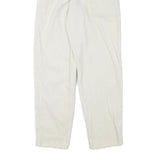 Cream Womens Relaxed Fit Cotton Blend Straight Leg Trousers W25 L29 Casual