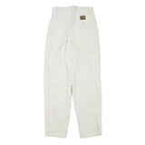 Cream Womens Relaxed Fit Cotton Blend Straight Leg Trousers W25 L29 Casual