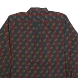 NAUTICA Mens Black & Maroon Paisley Patterned Shirt XL Cotton Blend Classic